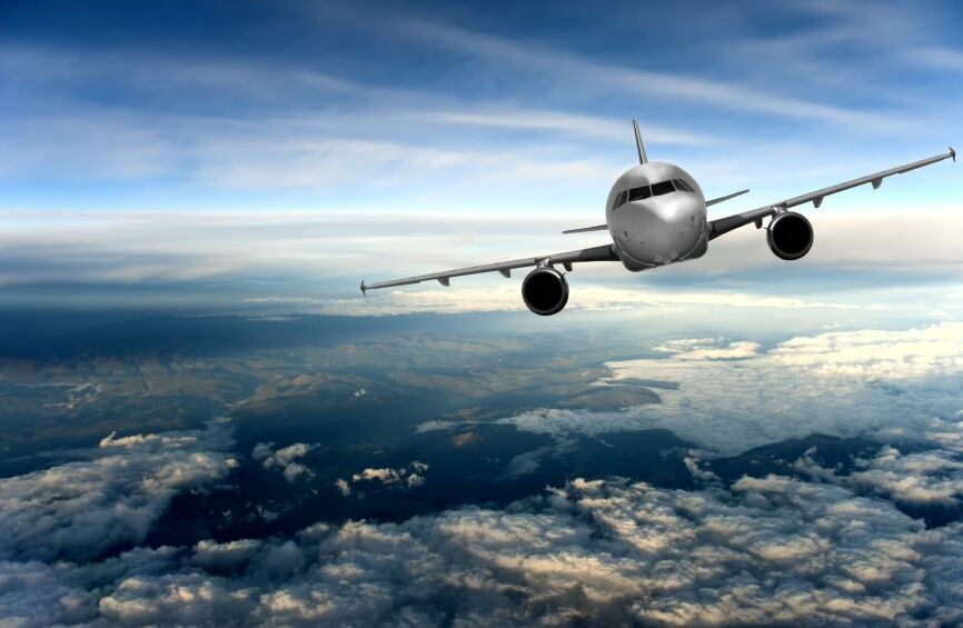 Картина на холсте Самолет в небе, арт hd1613701